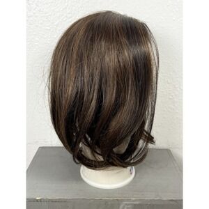 Jon Renau Topper Wig Brown With Warm Highlights Heat Defiant Medium Length W/box